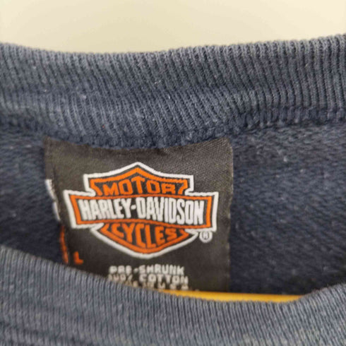 ハーレーダヴィットソン HARLEY DAVIDSON 90S USA製 ロゴ プリント スウェット レディース import:L