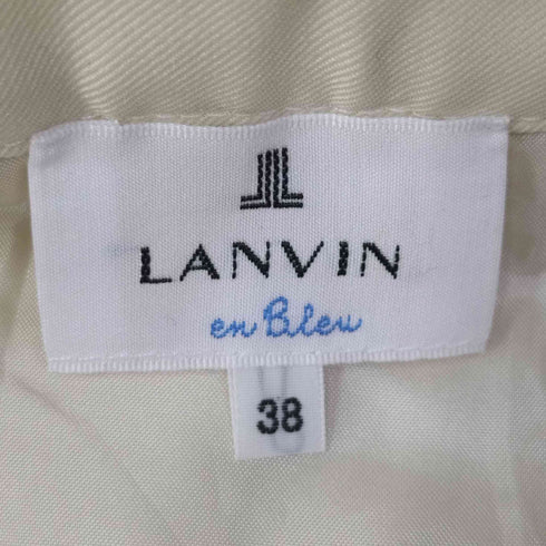 ランバンオンブルー LANVIN en Bleu 22AW ロゴ テープ ミックス プリーツ スカート レディース JPN:38