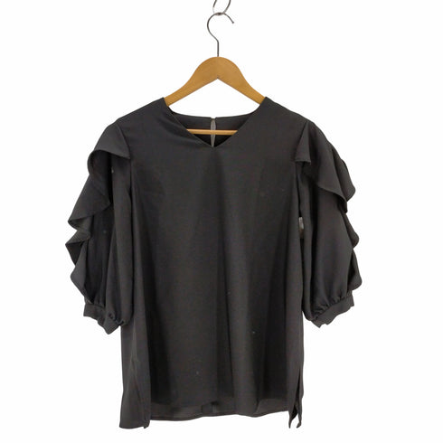 ユナイテッドアローズグリーンレーベルリラクシング UNITED ARROWS green label relaxing ラッフル スリーブ ブラウス レディース
