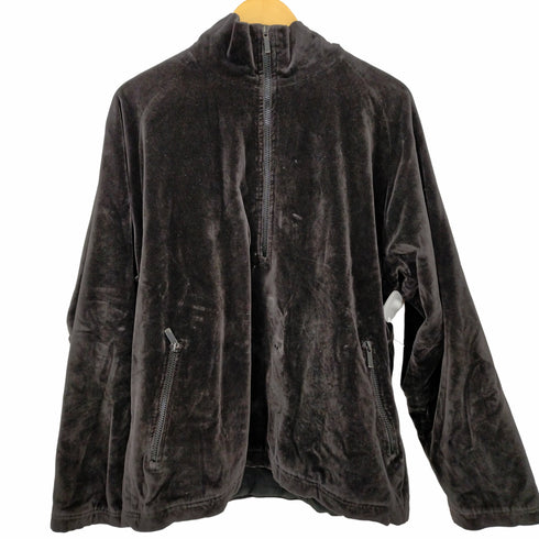 エンポリオアルマーニ EMPORIO ARMANI 90S MADE IN ITALY LAMPOジップ ベロアハーフジッププルオーバー メンズ EUR:48