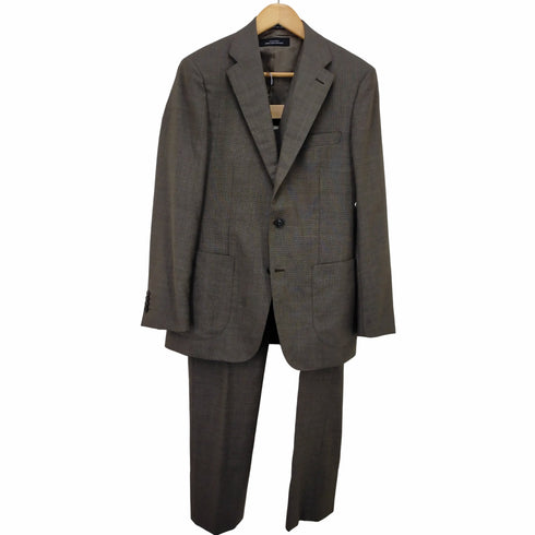 ユナイテッドアローズグリーンレーベルリラクシング UNITED ARROWS green label relaxing CANONICO ラスティック 織無地 2B スリーピースセットアップ メンズ 46/80