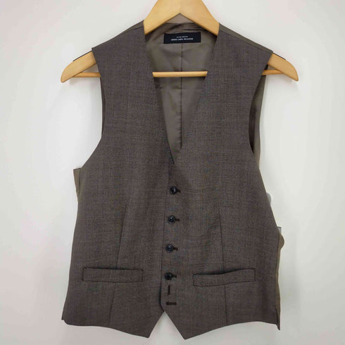 ユナイテッドアローズグリーンレーベルリラクシング UNITED ARROWS green label relaxing CANONICO ラスティック 織無地 2B スリーピースセットアップ メンズ 46/80