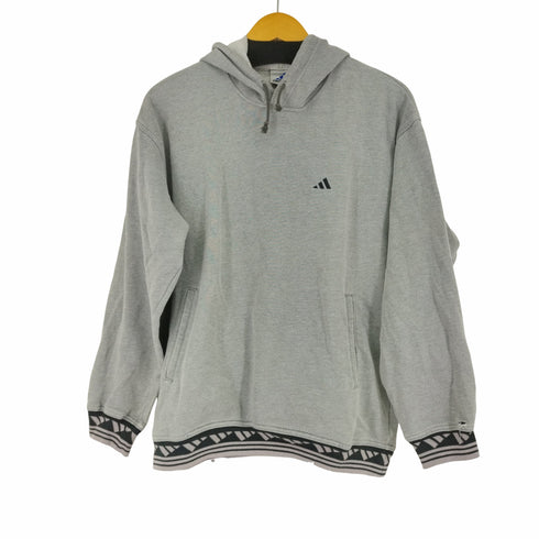 アディダス adidas 90s デサント製 リブ総柄パーカー メンズ M-L