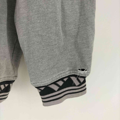 アディダス adidas 90s デサント製 リブ総柄パーカー メンズ M-L