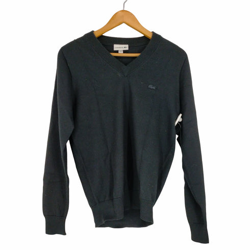 ラコステ LACOSTE マシンウォッシャブル ウール×クールマックスVネックセーター 長袖 ロゴ レディース JPN:XS