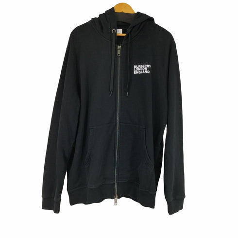 バーバリーロンドンイングランド BURBERRY LONDON ENGLAND ロゴプリント ダブル ジップアップ パーカー メンズ JPN:XL