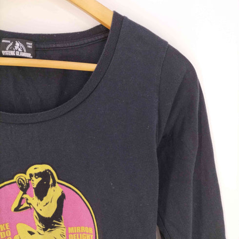 ヒステリックグラマー HYSTERIC GLAMOUR ヒスガール プリント クルーネックTシャツ レディース FREE