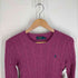 ポロラルフローレン POLO RALPH LAUREN ポニー刺繍ロゴ ケーブル編みニット レディース import:XS