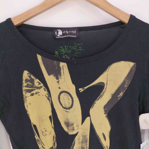 アンディウォー ホル バイ ヒステリックグラマー andy warhol by HYSTERIC GLAMOUR ヒールパンプスプリント UネックTシャツ レディース FREE