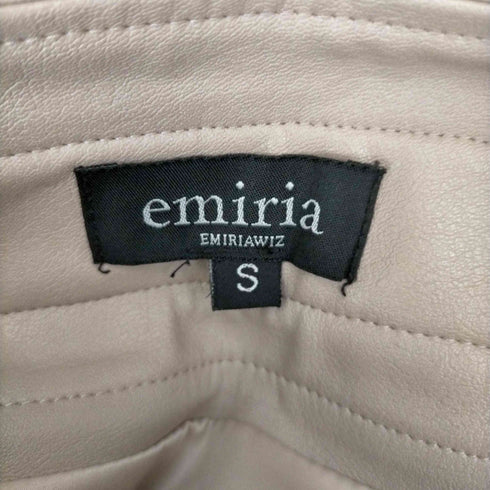 エミリアウィズ EMIRIA WIZ emiria フェイクレザースカート フレア ロング ラップライク ベルト付き レディース JPN:S