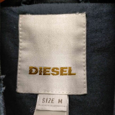 ディーゼル DIESEL ミリタリー ジャケット ジップアップ ミドル丈 2way ヴィンテージ調 メンズ JPN:M