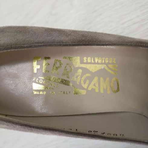 サルヴァトーレフェラガモ Salvatore Ferragamo パンチングデザイン スウェードハイヒール レディース 5 1/2