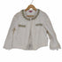 トゥービーシック TO BE CHIC ノーカラーデニムジャケット ビジュー フリンジ レディース JPN:42