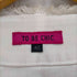 トゥービーシック TO BE CHIC ノーカラーデニムジャケット ビジュー フリンジ レディース JPN:42