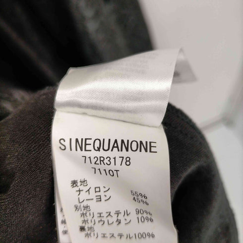 シネカノン sinequanone レースノースリーブワンピース フレア タック ひざ丈 切替 レディース