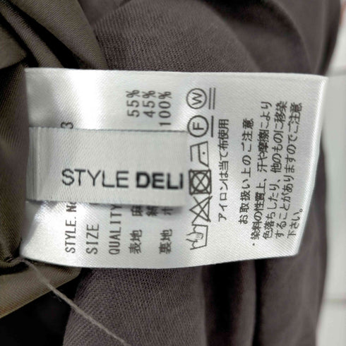 スタイルデリ STYLE DELI 綿麻カシュクールミディ丈ワンピース レディース FREE