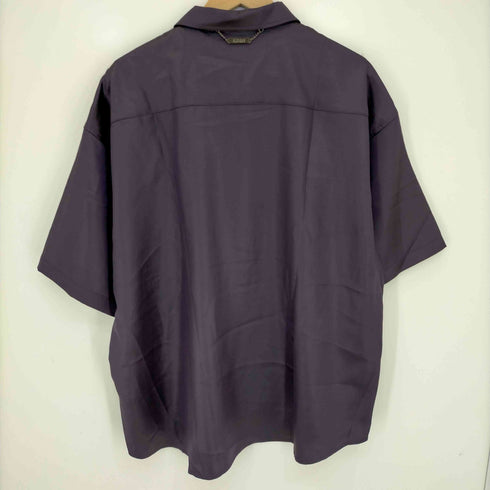 アドラー ADRER extra quality polysatin open collar shirt エクストラオリティーポリサテンオープンカラーシャツ メンズ import:L