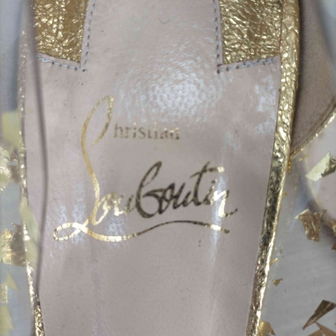 クリスチャンルブタン CHRISTIAN LOUBOUTIN 金箔モチーフハイヒール レディース 38 1/2