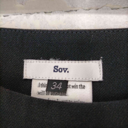 ソブ Sov. ストレッチ ワイドパンツ タック レディース JPN:34