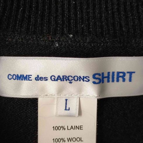 コムデギャルソンシャツ COMME des GARCONS SHIRT fully fashioned knit round-neck pullover メンズ JPN:L