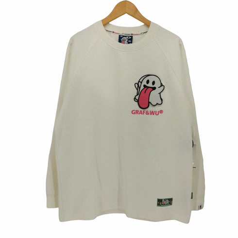 GRAF&WU マジックテープ キャラワッペン スウェット トレーナー メンズ JPN:L
