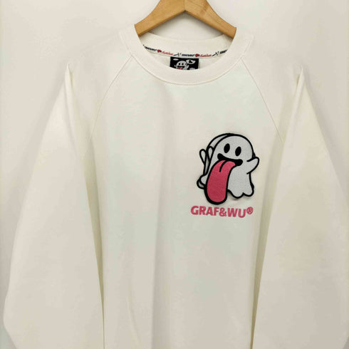 GRAF&WU マジックテープ キャラワッペン スウェット トレーナー メンズ JPN:L