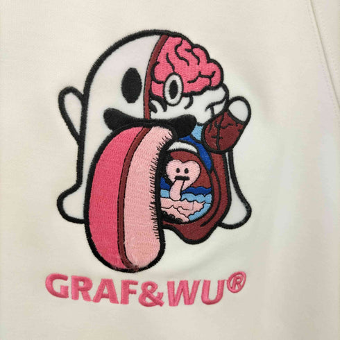 GRAF&WU マジックテープ キャラワッペン スウェット トレーナー メンズ JPN:L