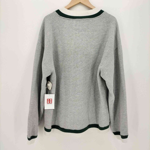 バックプレミア BAC PREMIER エンブレム 刺繍 Vネック スウェット トレーナー メンズ import:XL