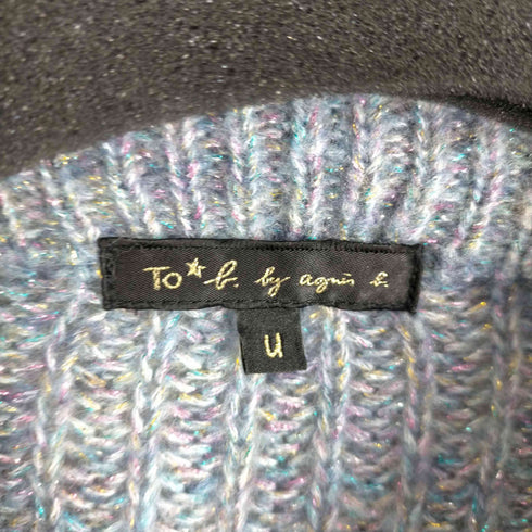 トゥービーバイアニエスベー To b. by agnes b. ラメ入り ローゲージ モックネックニット レディース U