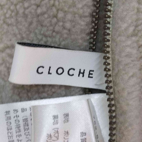 クロシェット Cloche リバーシブルボアフリースフーデッドジップアップコート レディース JPN:2