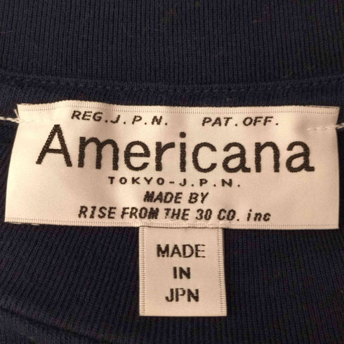アメリカーナ Americana ロゴプリントクルーネックポケットTシャツ レディース