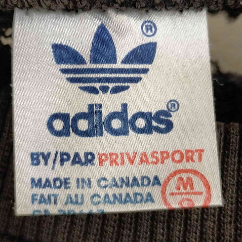 アディダス adidas 90s MADE IN CANADA BY/PAR PRIVASPORT 両面ラバーロゴプリント ダメージスウェット メンズ import:M