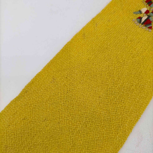 ウール チェック 刺繍 ネクタイ ヴィンテージ メンズ