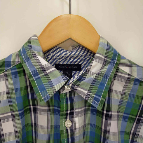 トミーヒルフィガー TOMMY HILFIGER フロント刺繍チェックシャツ メンズ JPN:XL