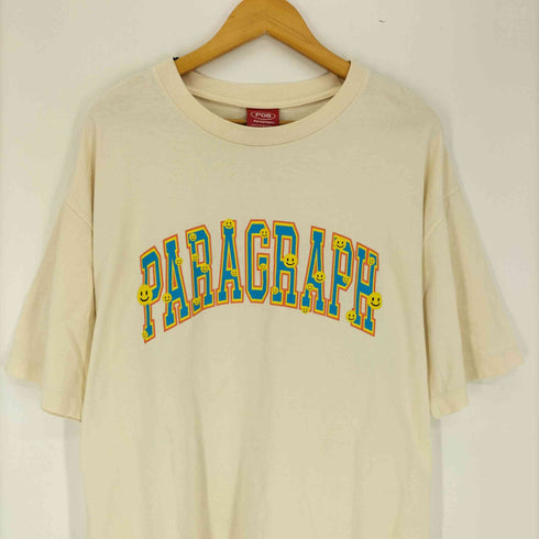 パラグラフ PARAGRAPH ビッグシルエット スマイル ロゴ S/S Tシャツ メンズ