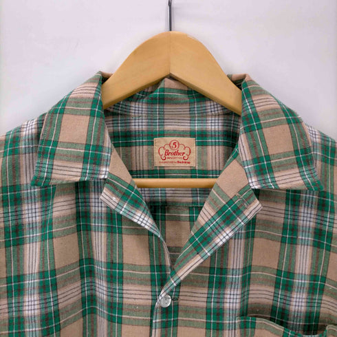 ファイブブラザー 5BROTHER S/S チェック柄 50s復刻チェックシャツ メンズ