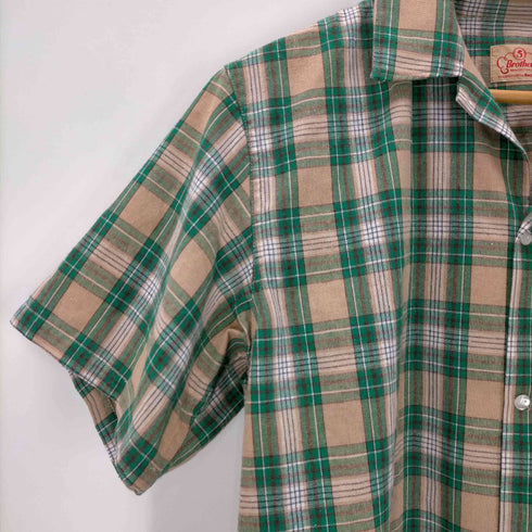 ファイブブラザー 5BROTHER S/S チェック柄 50s復刻チェックシャツ メンズ
