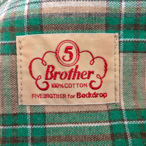 ファイブブラザー 5BROTHER S/S チェック柄 50s復刻チェックシャツ メンズ