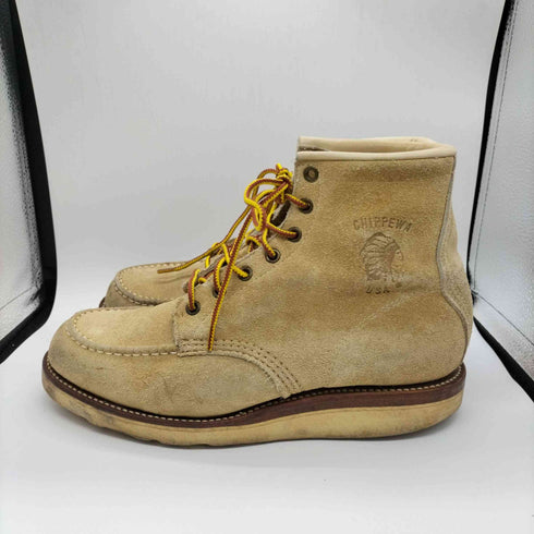チペワ CHIPPEWA 牛革 モックトゥ スエード Vibram ソール ワーク ブーツ メンズ 7 1/2 E