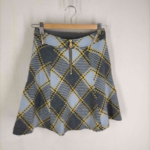 バーバリーブルーレーベル BURBERRY BLUE LABEL チェック柄タイトスカート レディース 36