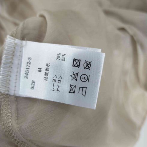 バンドカラー 長袖シャツ レディース M