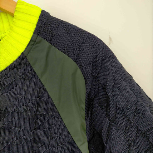 カラー kolor 16SS 切替 シアー リブニットクルーネックTシャツ メンズ 2