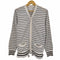 サカイ Sacai カシミヤ混 コットンボーダー ドローコードカーディガン メンズ 2