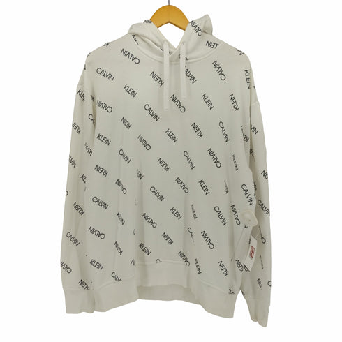 カルバンクライン CALVIN KLEIN ロゴ 総柄 裏起毛 パーカー メンズ import:L