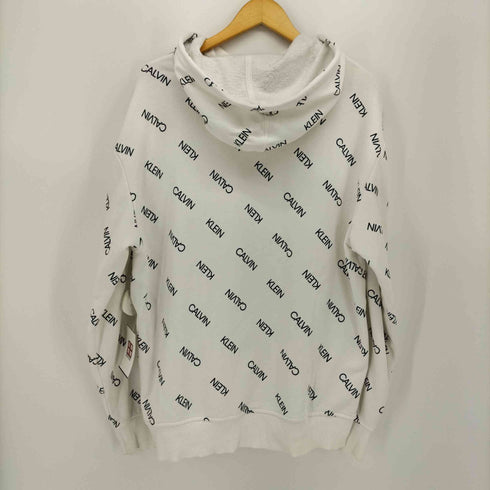 カルバンクライン CALVIN KLEIN ロゴ 総柄 裏起毛 パーカー メンズ import:L