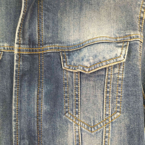 バーバリーブラックレーベル BURBERRY BLACK LABEL ジップアップデニムジャケット レディース import:L