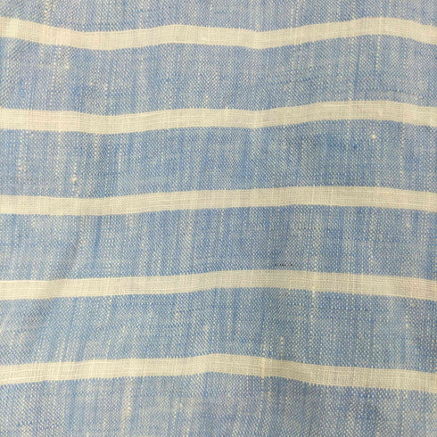 バーバリーブラックレーベル BURBERRY BLACK LABEL リネンボーダー S/S シャツ メンズ JPN:2