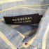 バーバリーブラックレーベル BURBERRY BLACK LABEL リネンボーダー S/S シャツ メンズ JPN:2