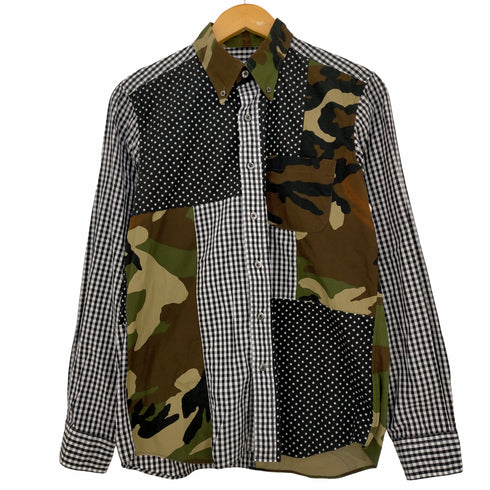ソフネット SOPHNET. 16SS 切替 カモギンガムチェックシャツ メンズ JPN:S