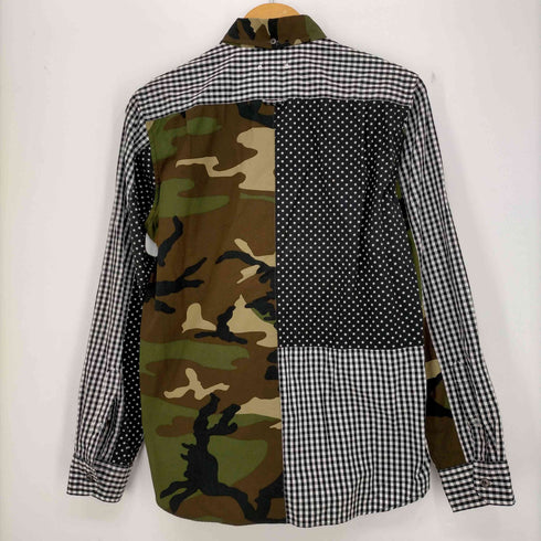 ソフネット SOPHNET. 16SS 切替 カモギンガムチェックシャツ メンズ JPN:S